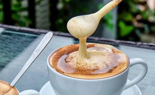 エッグコーヒーの盛り付けイメージ