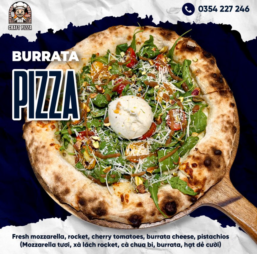 Craft Pizza のピザメニュー