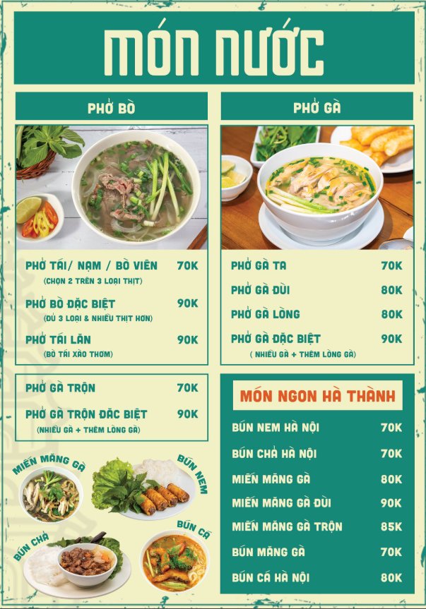 Thực đơn