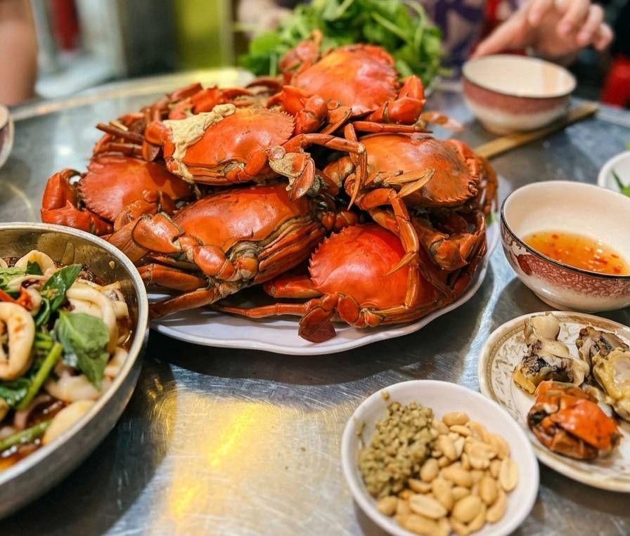 Quán ốc Sáu Nở の店内