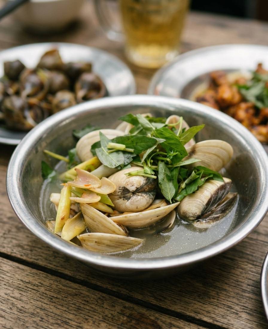 Nghêu hấp sả