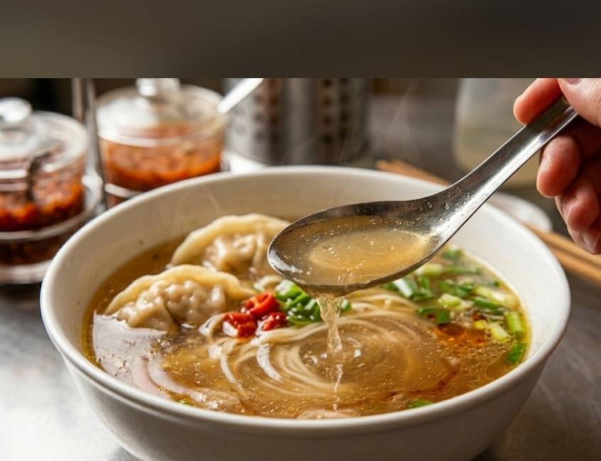 Hủ Tiếu Mì Hoành Thánh 44 の骨スープ
